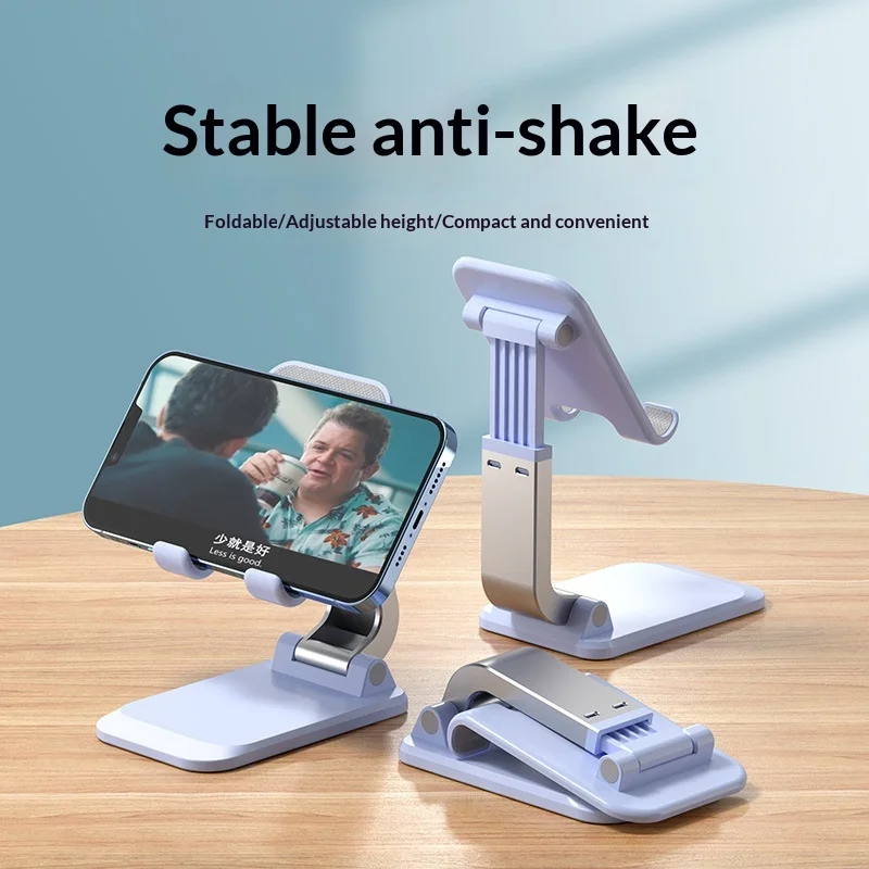 【C】Foldable ABS Desktop Mobile Phone Stand For Smartphone Support Tablet Desk Cell Phone Portable Scalable Holder Bracket