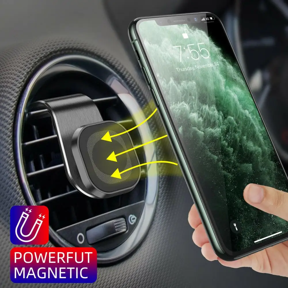 Magnetic Car Phone Holder Air Vent Clip Mount Rotation Cellphone GPS Support For Xiaomi Huawei Samsung Phone Stand in Car
