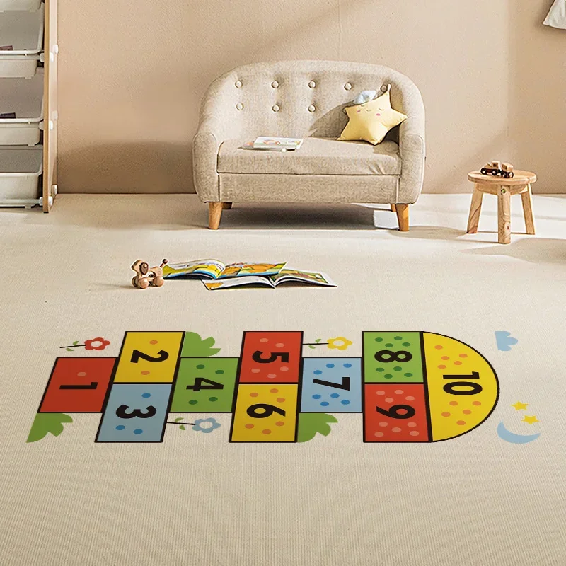 Kinderzimmer Nummer Sprungspiel Bodenaufkleber Selbstklebender Baby Kinderzimmer Schlafzimmer Dekor Cartoon Wandtattoo