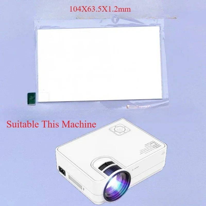 Verre polarisant isolant thermique 104x63,5 mm pour projecteur Micro LED, isolation thermique pour écran à baisse de température, réparation jaune