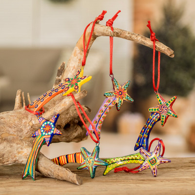 Shooting Stars,'Ceramic ornaments (Set of 6)'