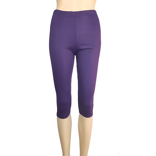 Damen Sport Leggings Yogahose Po-Lifting Bauchkontrolle Hohe Taille Fitnesstraining Laufen Fitness Capri Leggings Unterteile Einfarbig Dunkelgrau Schwarz Weiß Sport Sportkleidung Hohe Elastizität