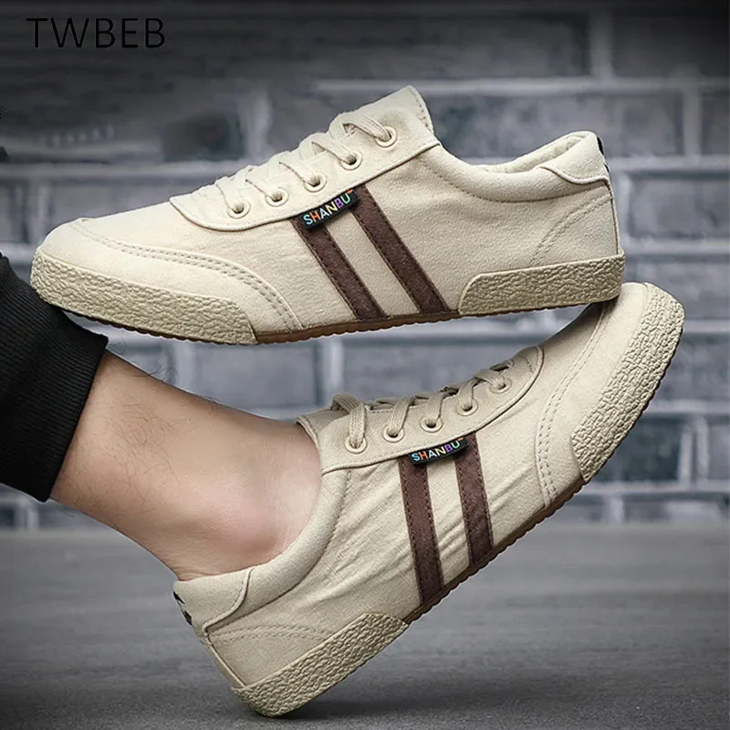 2025 nouveaux hommes baskets décontractées chaussures hommes toile chaussures pour hommes chaussures plates de mode hommes chaussures de conduite
