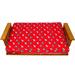 College Covers NCAA Box Cushion Futon Slipcover Cotton in Red | 6 H x 75 W x 54 D in | Wayfair GEOFC