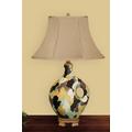 JB Hirsch Home Decor Handle 30" Table Lamp Ceramic in Brown/Green/Yellow | 30 H x 18 W in | Wayfair J15310OB18Lb