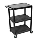 Luxor SteelCart Extra Wide Book Cart Metal in Black | 44 H x 32 W x 20 D in | Wayfair AVJ42XL