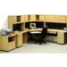 Rush Furniture Office Modulars Corner Executive Desk w/ Hutch Wood in Brown | 60 H x 120 W x 108 D in | Wayfair 18019