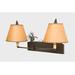 Steel Partners Pinecone Swing Arm Lamp, Crystal in Brown | 17 H x 22 W in | Wayfair 2963-Dbl-MB-AM