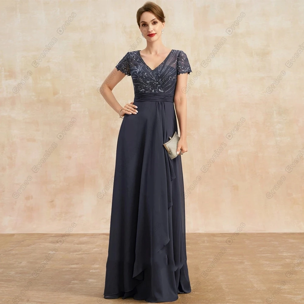 Green Half Sleeve Mother of Bride Dresses for Women Ankle Length Wedding Party Dresses with Lace 2025 Summer Robe De Soirée