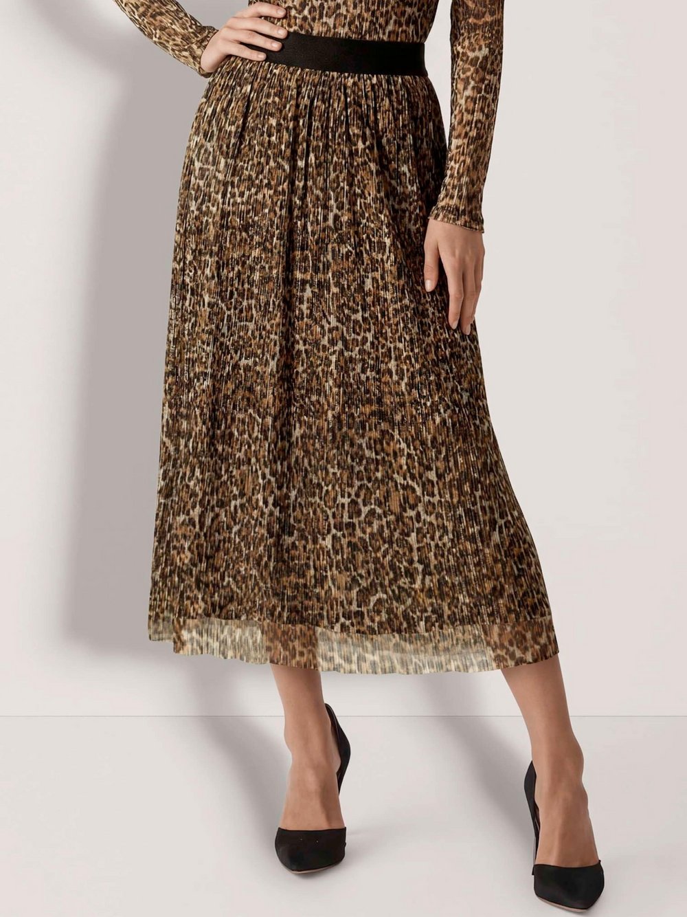 Madeleine Langer Rock Damen braun, 34