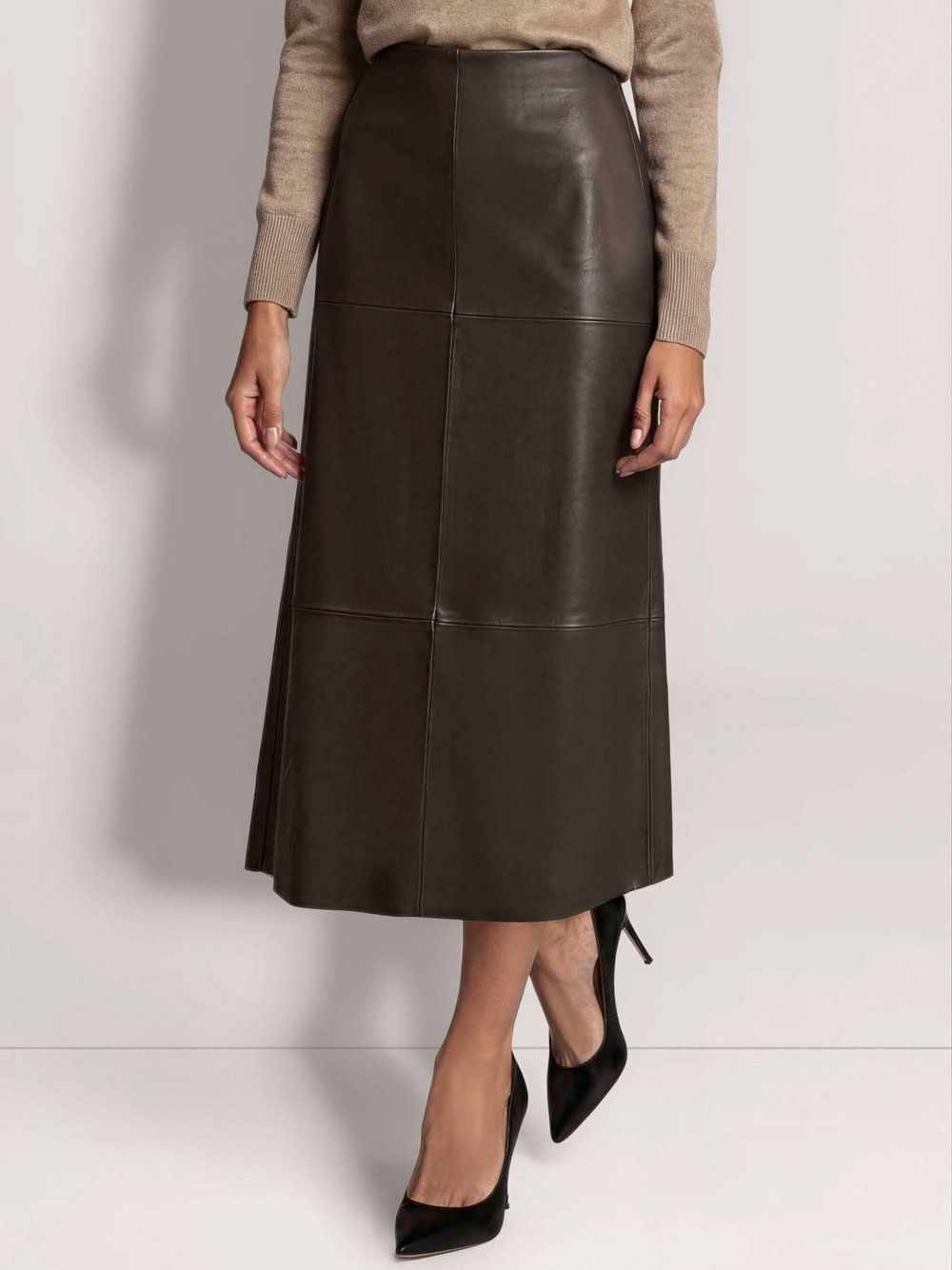Madeleine Langer Rock Damen braun, 46