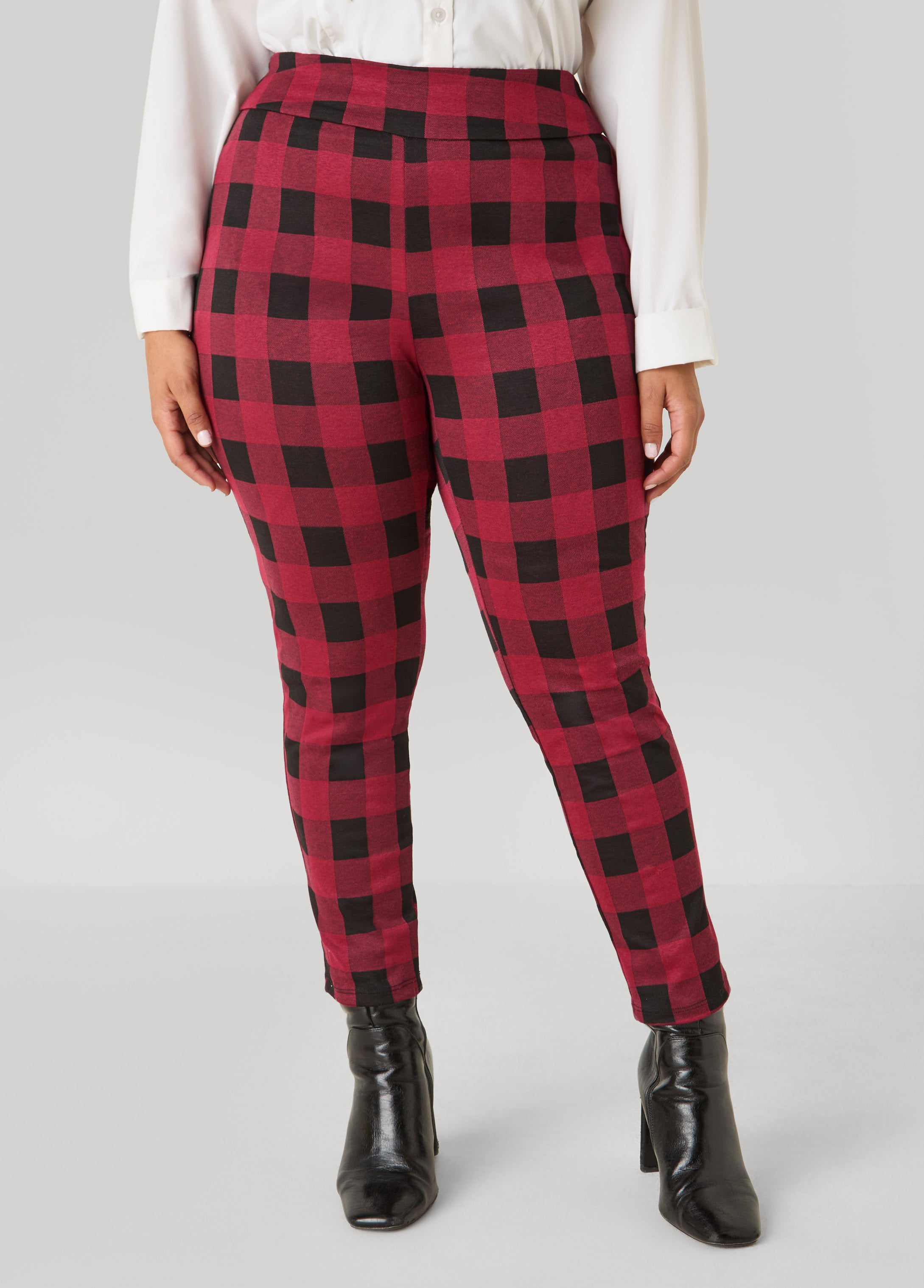 Plus Size Buffalo Plaid Leggings
