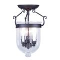 Livex Lighting Jefferson 10 Inch 3 Light Semi Flush Mount - 5081-07