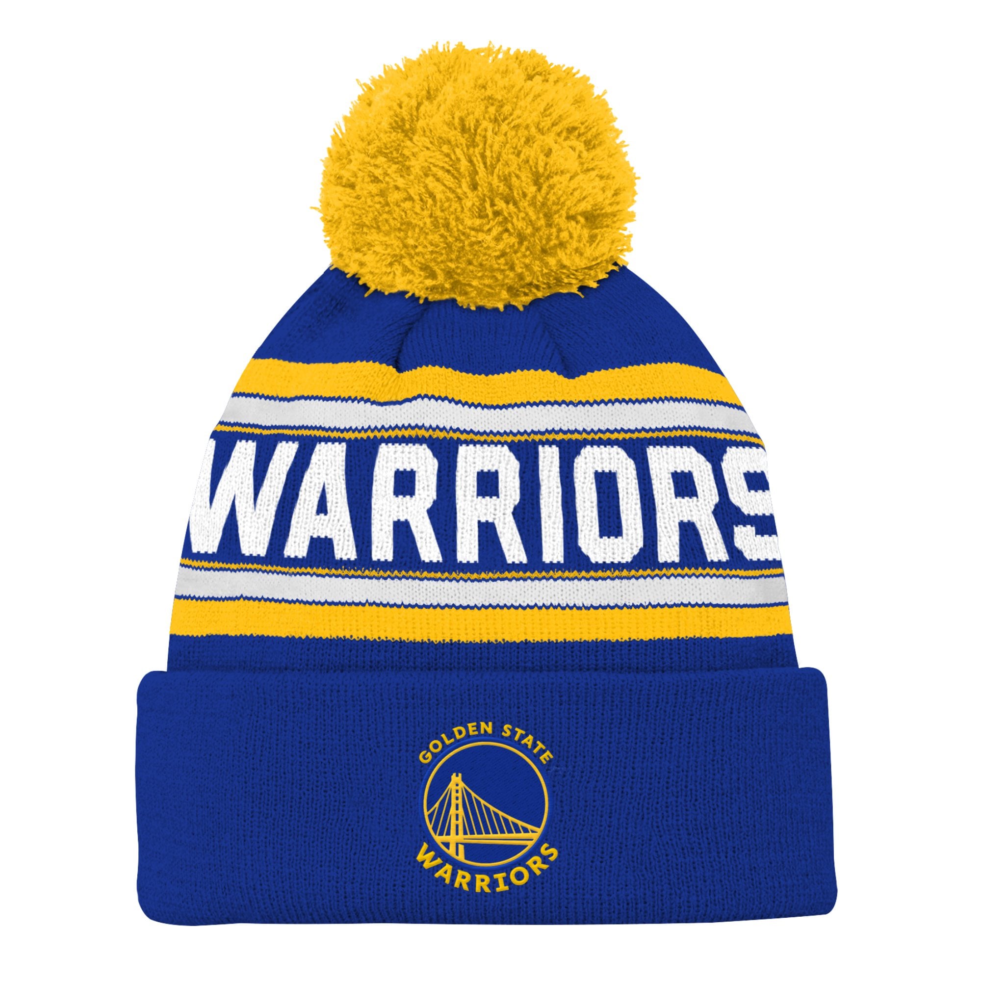 Tricot à revers jacquard Golden State Warriors avec pompon - Jeunes - unisexe Taille: OSFA