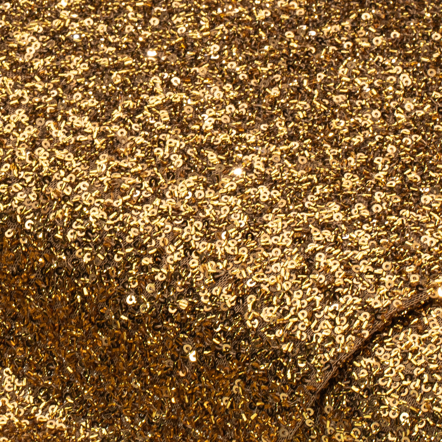 Mesh-Paillettenstoff, gold - buttinette Textil-Versandhaus GmbH