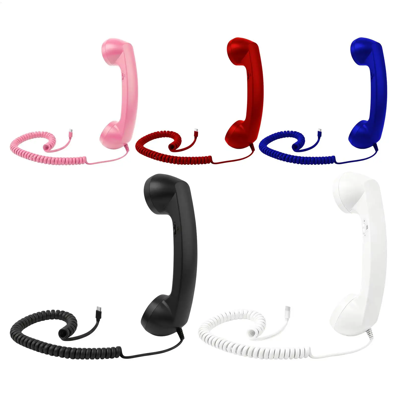 with Microphone Phone Handset Type-C Telephone Style Telephone Handset T angle Free Wire Handheld Cell Phone Receiver