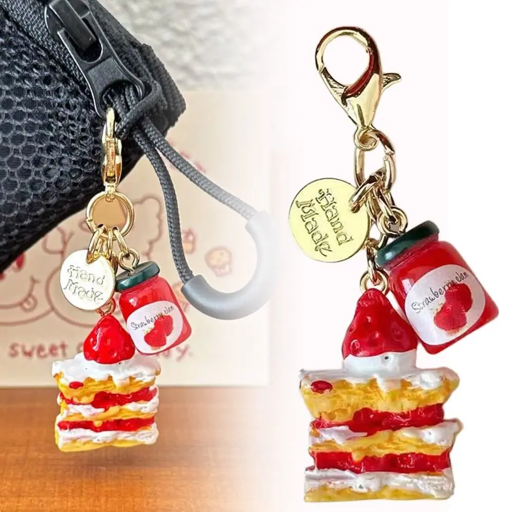 Fashion Unique Doughnut Bread Coffee Phone Charm Creative Cute Phone Strap Luxury Phone Lanyard Bag Phone Accessories