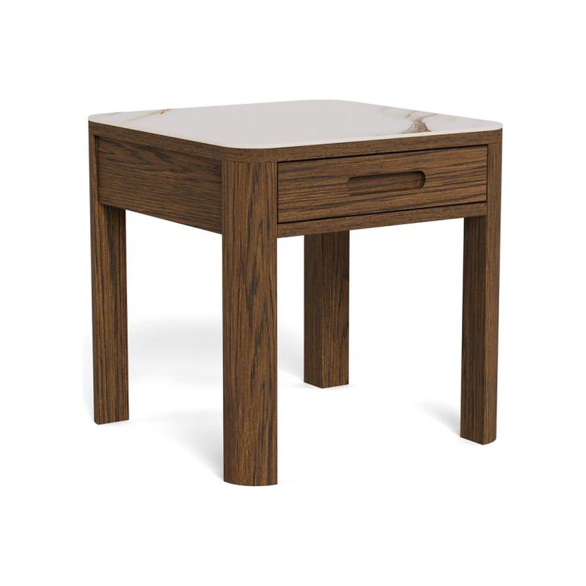 Actona »Southampton« Ecktisch Keramik creme 45x45x45 cm / Keramik creme