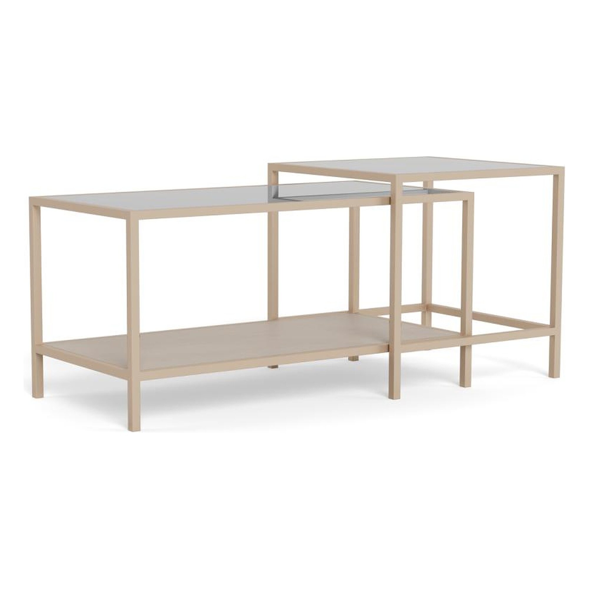 Actona »Seaford« Couchtisch Klarglas 90x50x50 cm / Klarglas