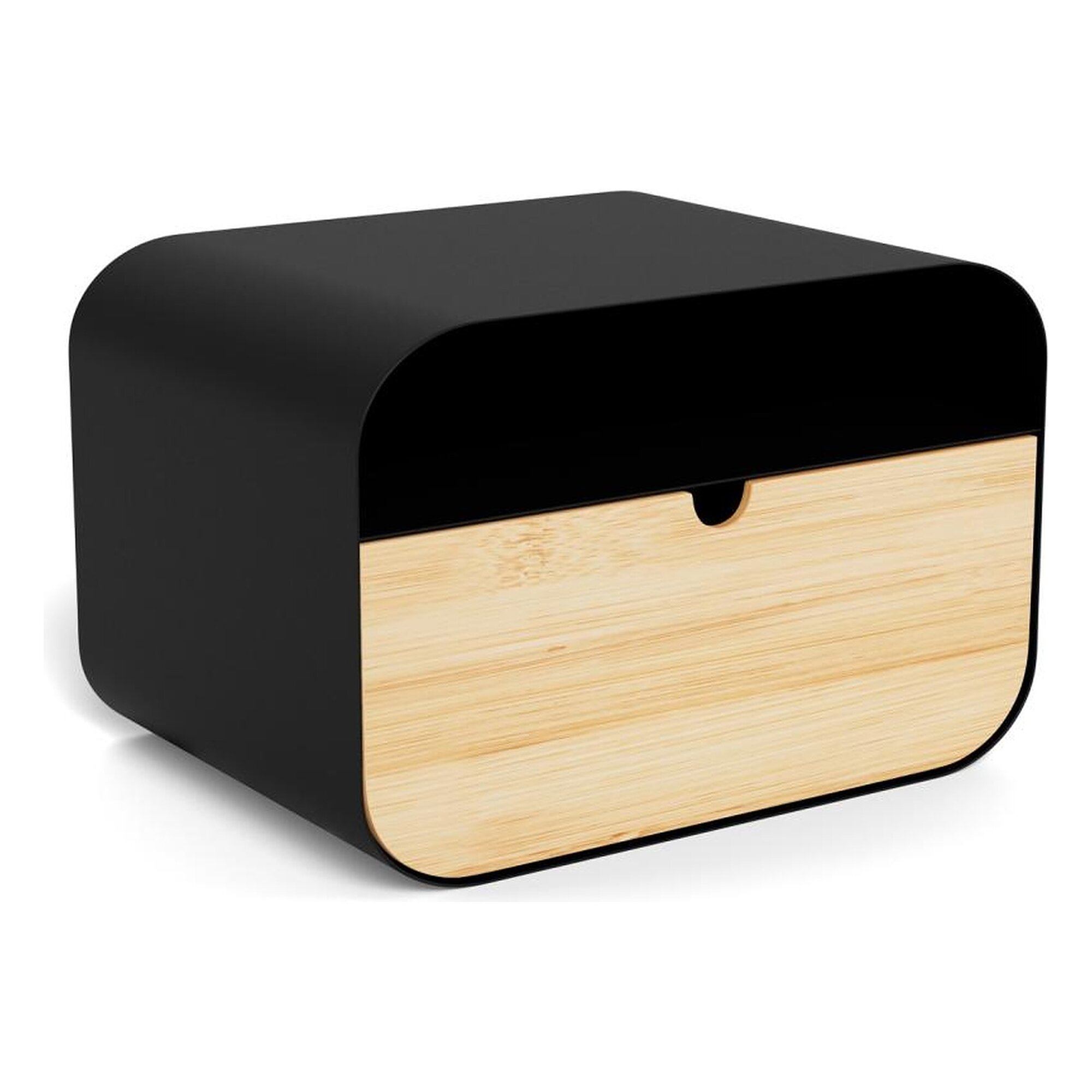 Actona »Joliet« Nachttisch oval Stahl schwarz 35x23x25 cm / Stahl schwarz