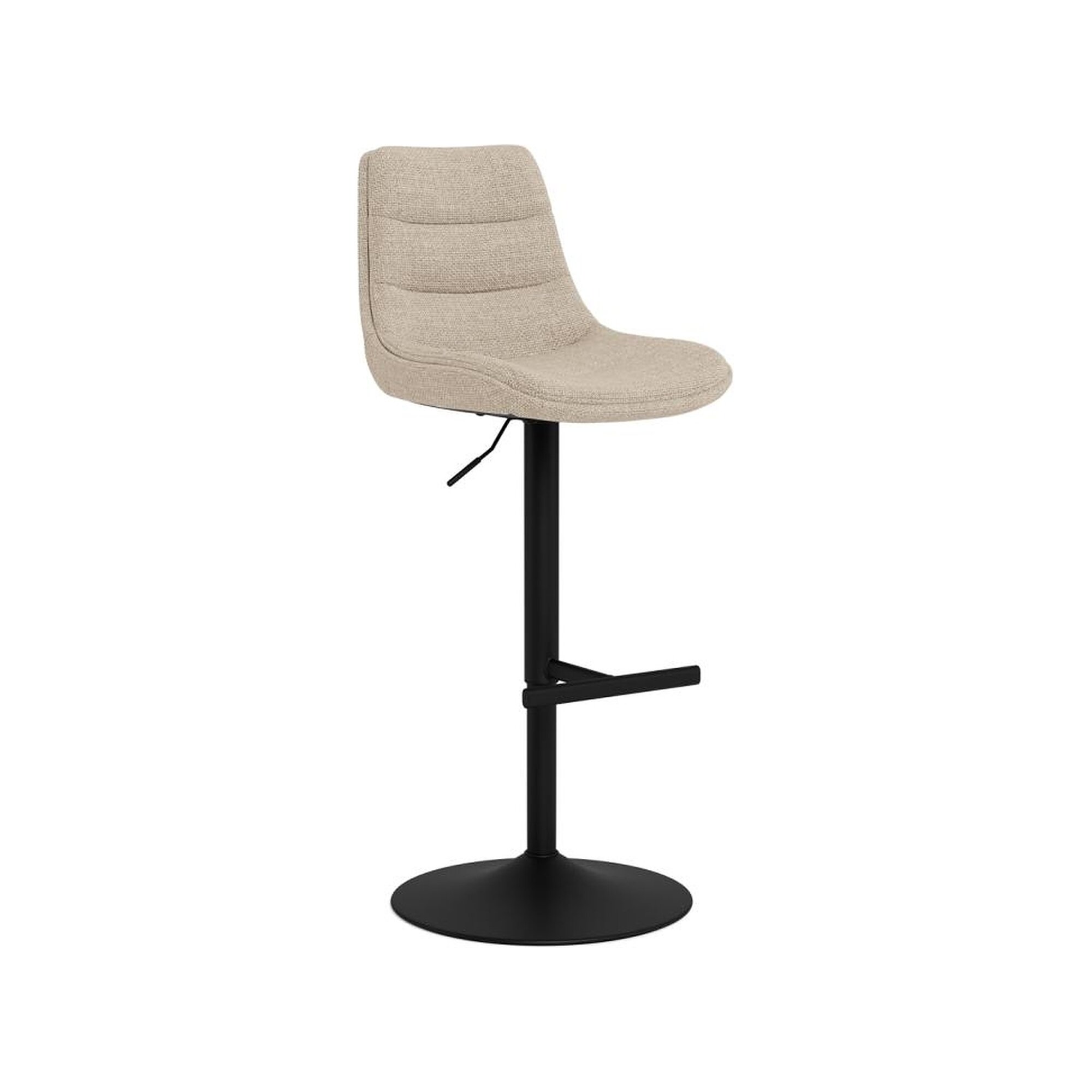 Actona »Adisa« Barhocker Stoff beige , Gestell schwarz