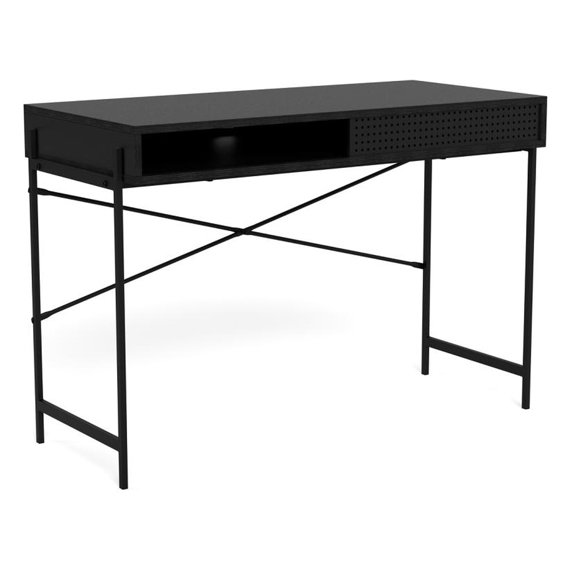 Actona »Angus« Schreibtisch Esche schwarz Dekor 110x75x50 cm / Esche schwarz Dekor