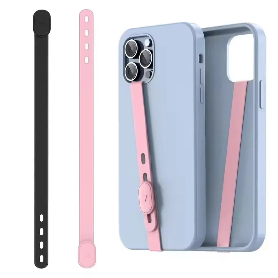 Sipmle Silicone Phone Strap Anti-lost Elastic Phone Hand Band Adjustable Phone Holder Finger Grip Phone Accessories