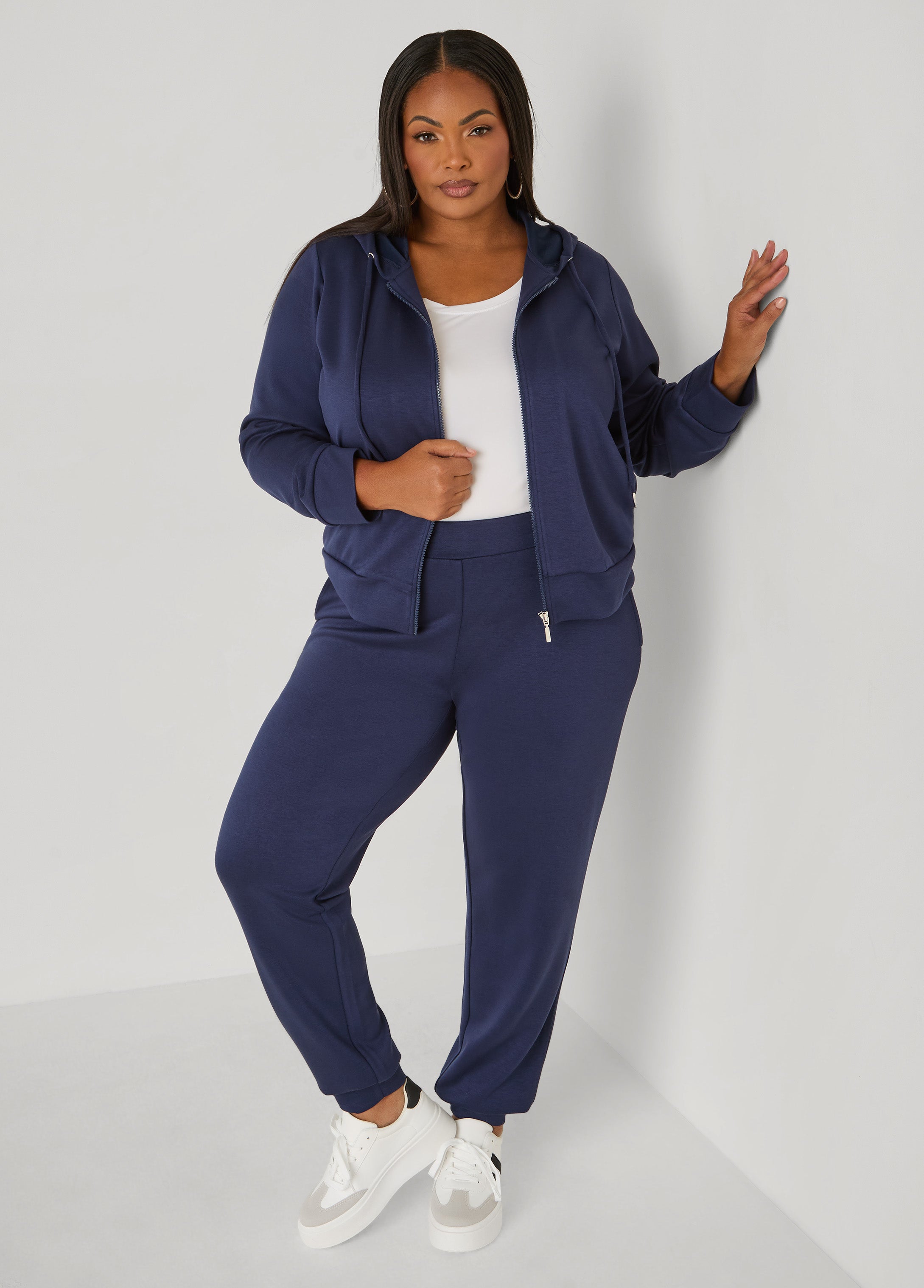 Plus Size Luxe Soft Scuba High Waist Joggers