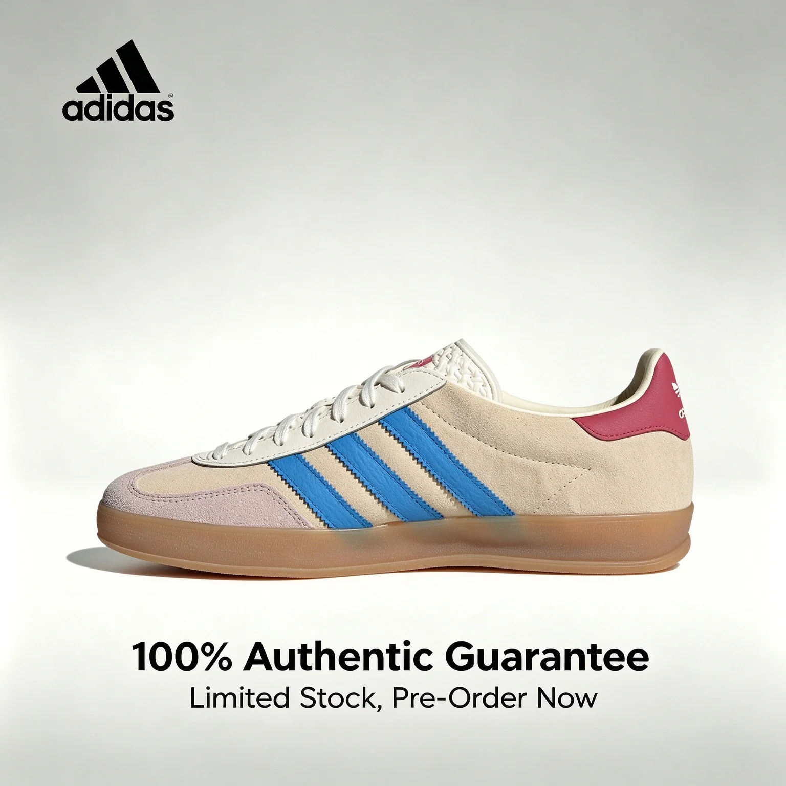 Adidas Originals GAZELLE INDOOR Bequeme, weiche, dünne Sohlen, niedrige Sneaker, Herren- und Damenschuhe, Freizeitschuhe JQ0010