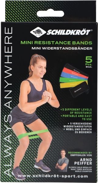 MINI RESISTANCE BANDS (5er Set) + Carrybag in 4C Box