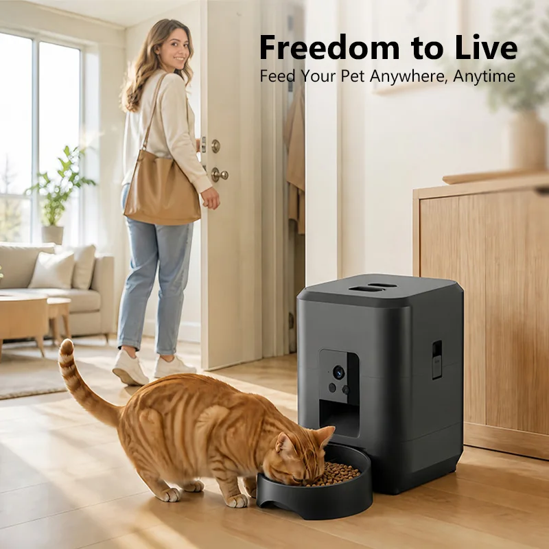 Distributeur automatique de nourriture pour animaux de compagnie, avec programmation et dosage automatique, distributeur de nourriture pour chats, machine à alimentation lente pour chiens, distributeur de nourriture po