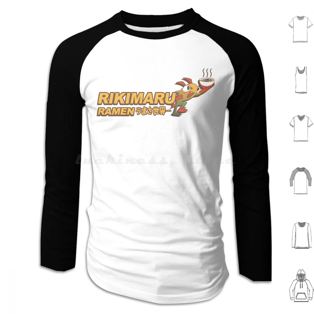 Rikimaru Ramen-Hanamura Hoodie Cotton Long Sleeve Ramen Rikimaru Gaming Gamers Gamer Videogames Video Games Japan Sushi Noodles