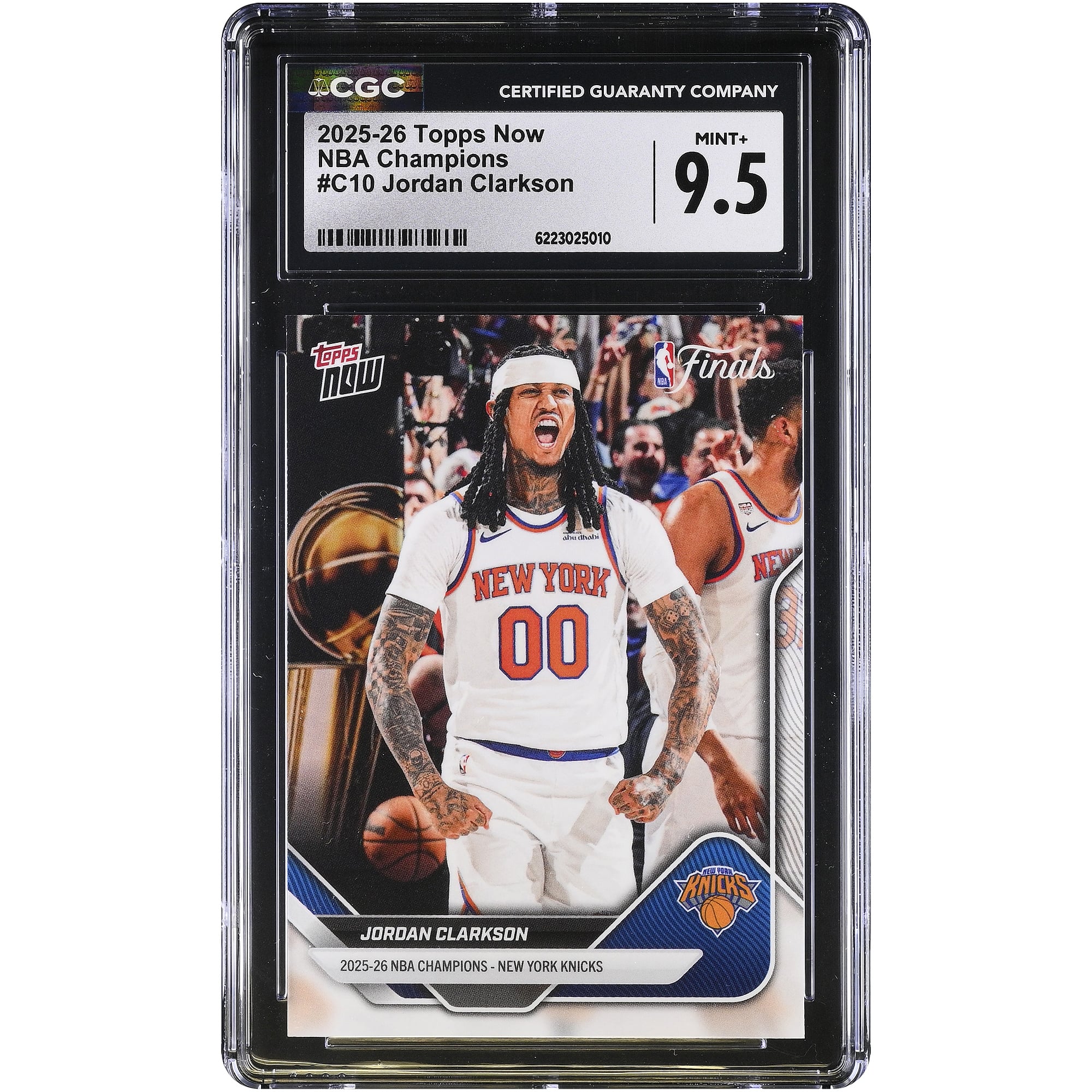 Carte Jordan Clarkson New York Knicks 2025-26 Topps Now Champions NBA #C10 authentifiée CGC MINT+ 9.5 - No Gender Taille: No Size - NBA Store FR