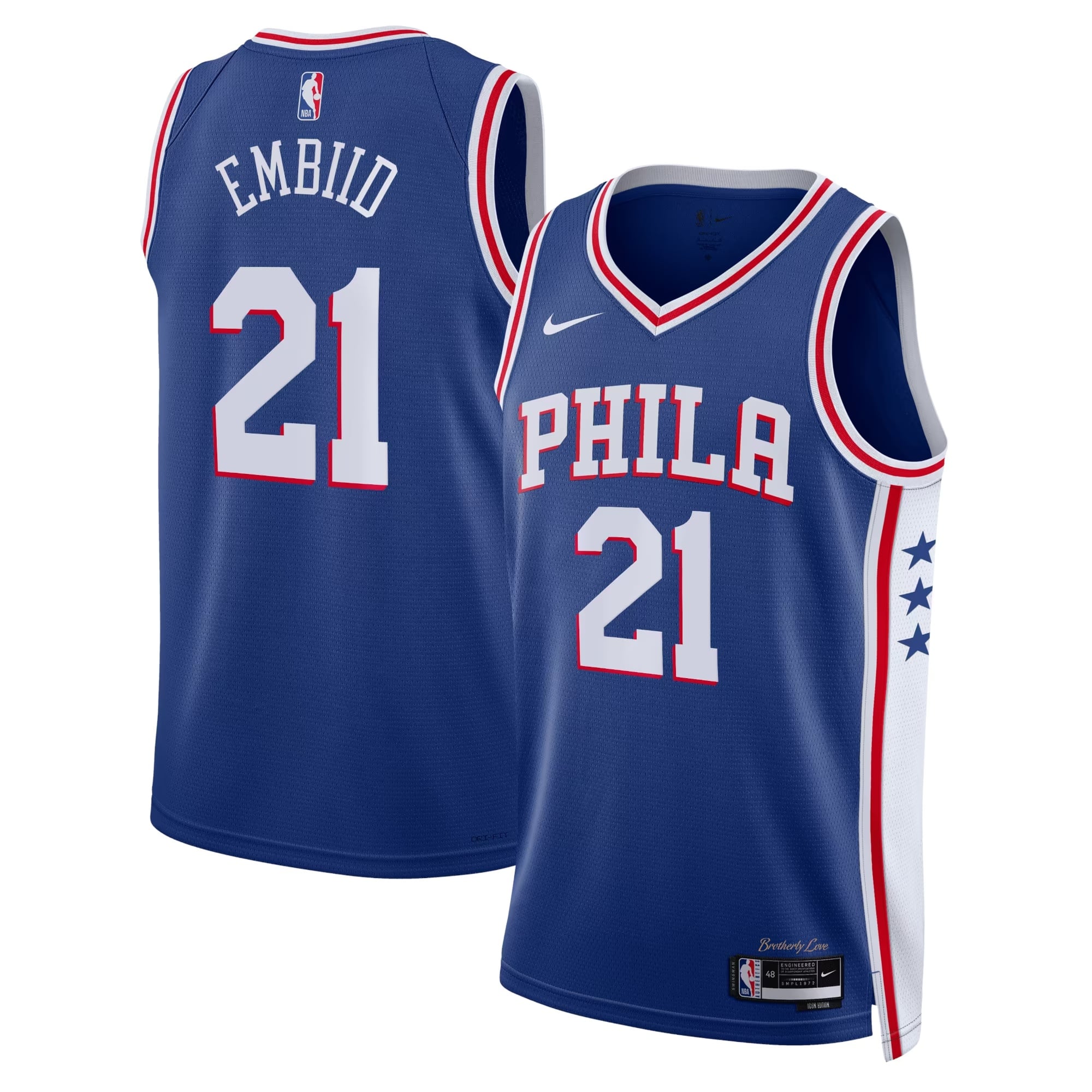 Maillot Swingman Nike Icon des Philadelphia 76ers 22-23 - Joel Embiid - Unisexe - unisexe Taille: S
