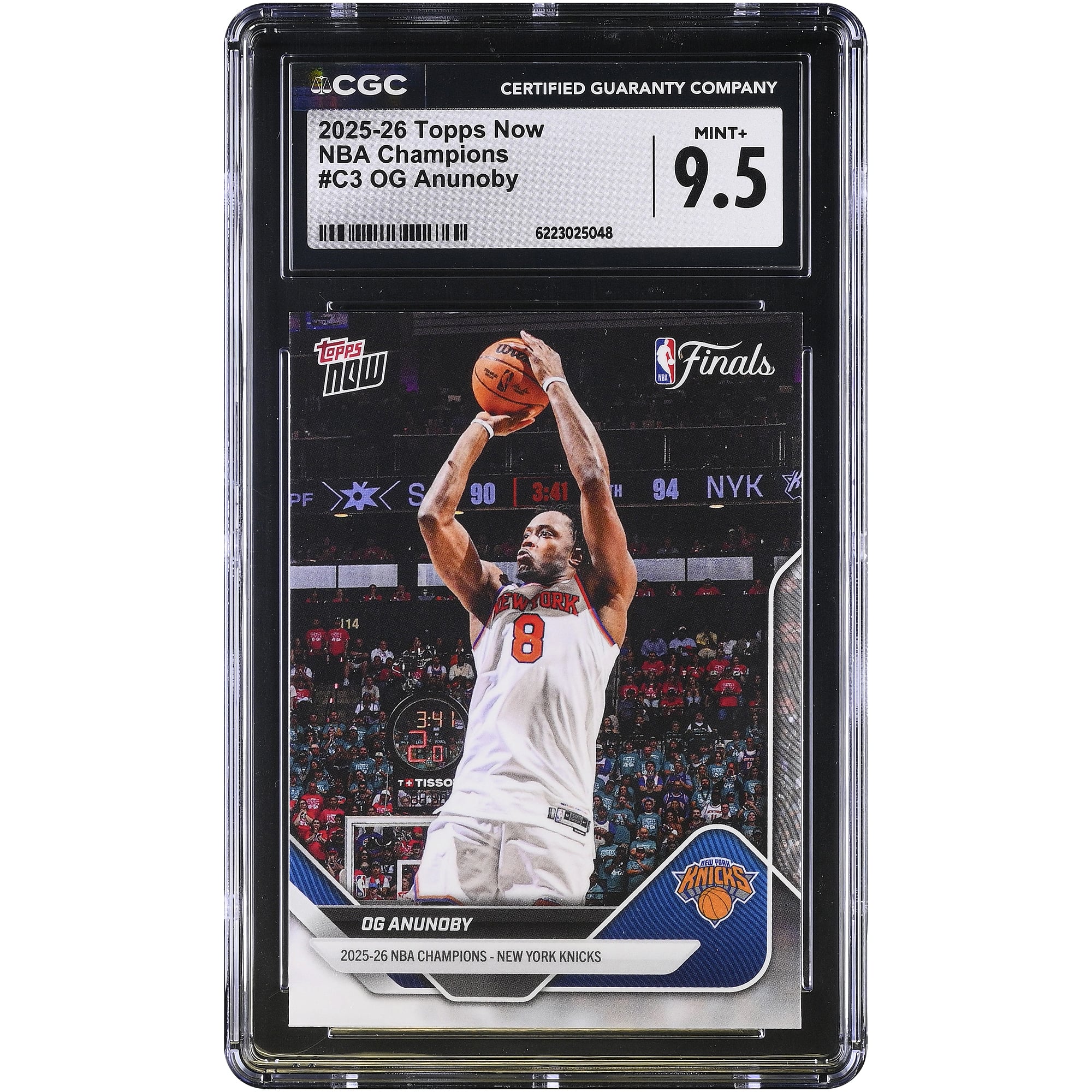 Carte OG Anunoby New York Knicks 2025-26 Topps Now Champions NBA #C3 Authentifiée CGC MINT+ 9.5 - No Gender Taille: No Size
