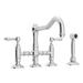 Rohl Acqui® Bridge Faucet w/ Handles, Metal in Gray | 10.72 W x 10.22 D in | Wayfair A1458LMWSAPC-2