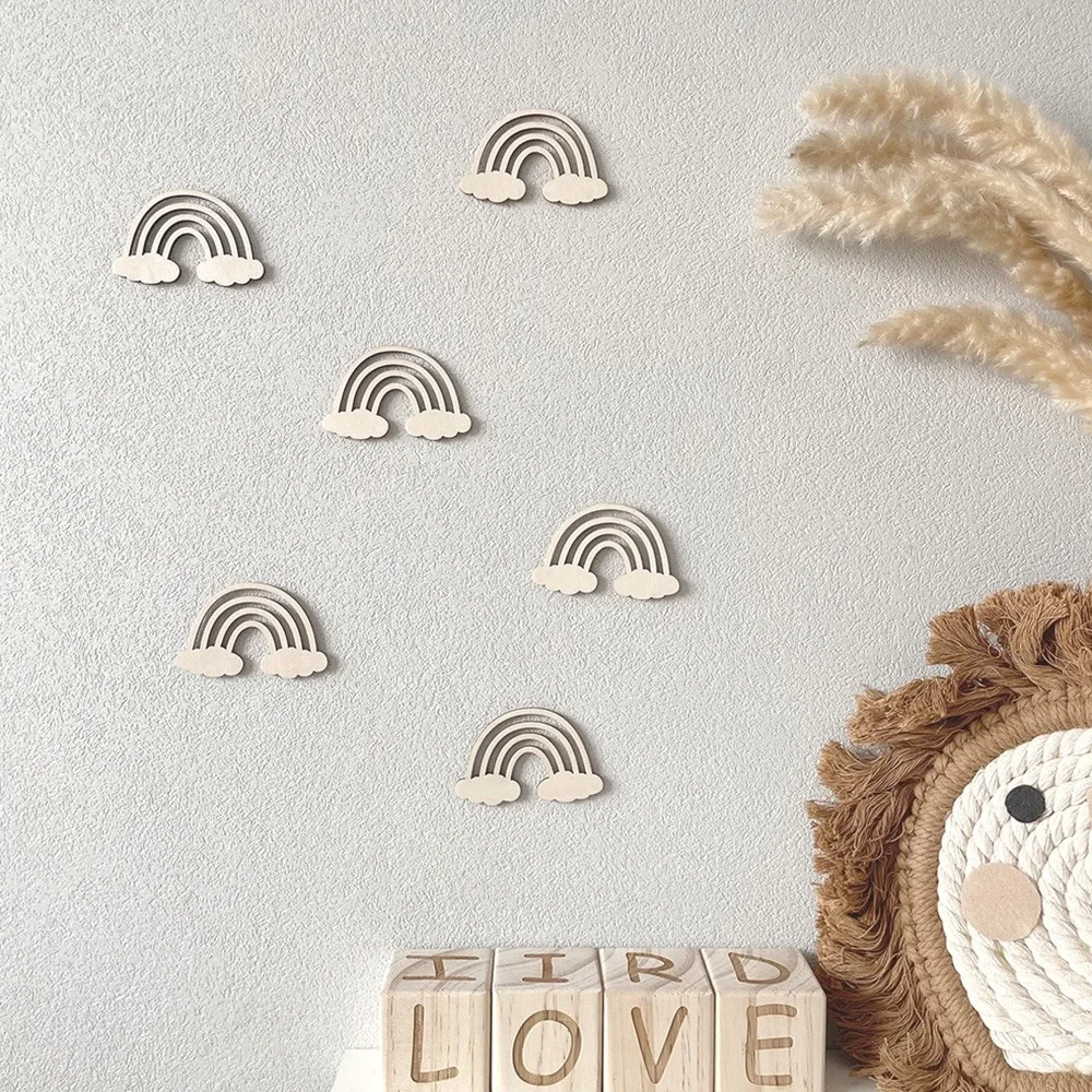 Neue DIY Wandaufkleber Wolken Selbstklebende Holzaufkleber Wanddekoration Blumen 3D Wandsticker Kinderzimmer Dekoration