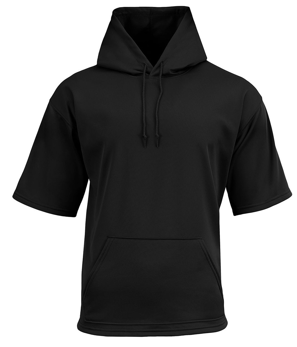 A4 NB4281 Youth Short Sleeve Hoodie in Black size XL | Polyester