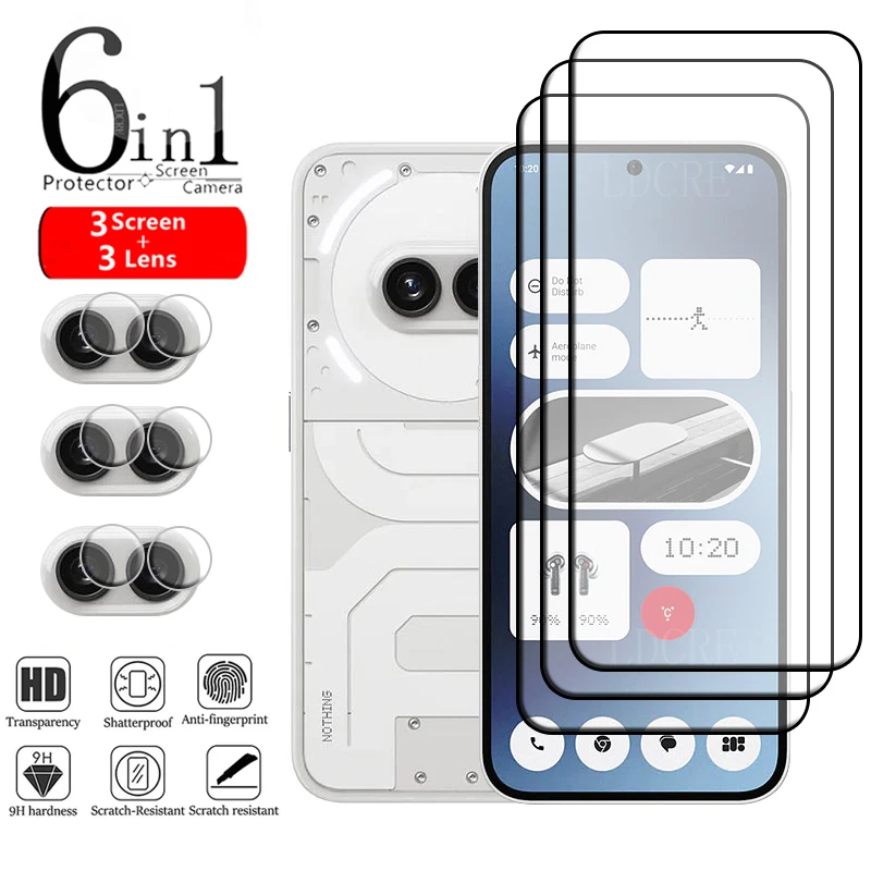6-in-1 Für Nothing Telefon 2A Glas Für Nothing Telefon 2A Glas Vollständige Abdeckung Glas Screen Protector Für Nothing Telefon 2A Objektiv Glas