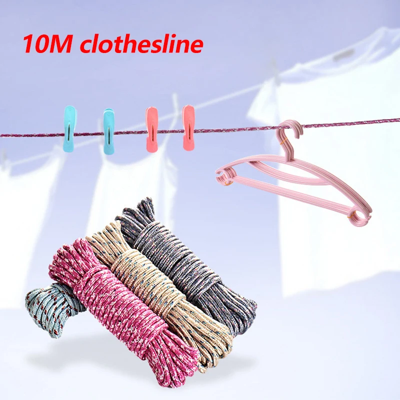 5/10M Clothesline Clothes Drying Rope Portable Travel Clothesline For Outdoor Laundry Clothesline Windproof Clothes Line Hanger