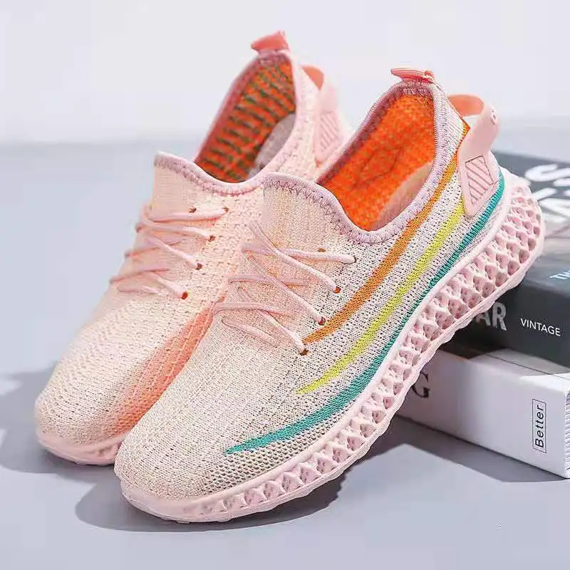 Frauen Schuhe Sommer Woven Sport Schuhe Mode Casual Schuh Atmungsaktive Mesh Coconut Schuhe Alle-spiel für Frauen Sneakers2021