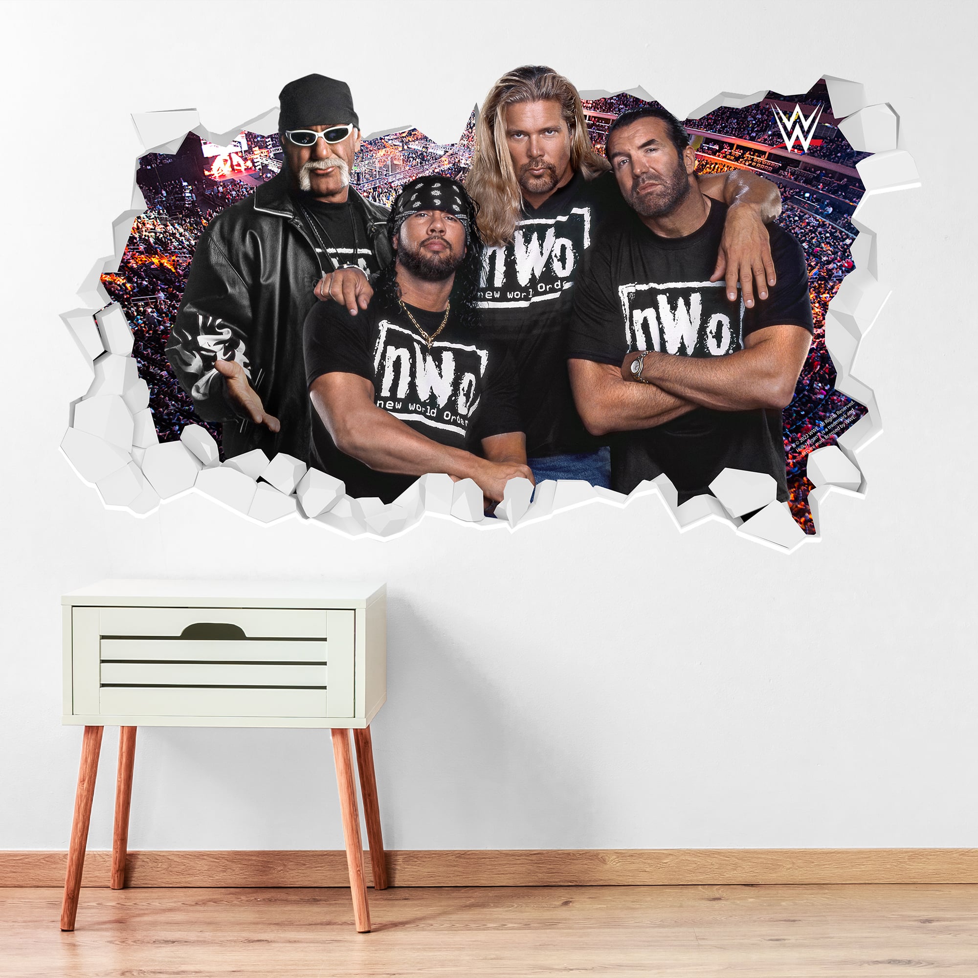 WWE nWo Broken Wall Sticker - 120cm x 65cm height