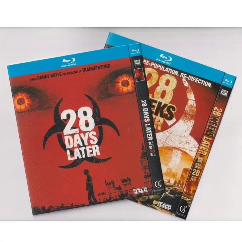 Film Blu-ray 28 Days Later et 28 Weeks Later, haute définition 1080P, ensemble de deux disques Blu-ray, disque non-DVD