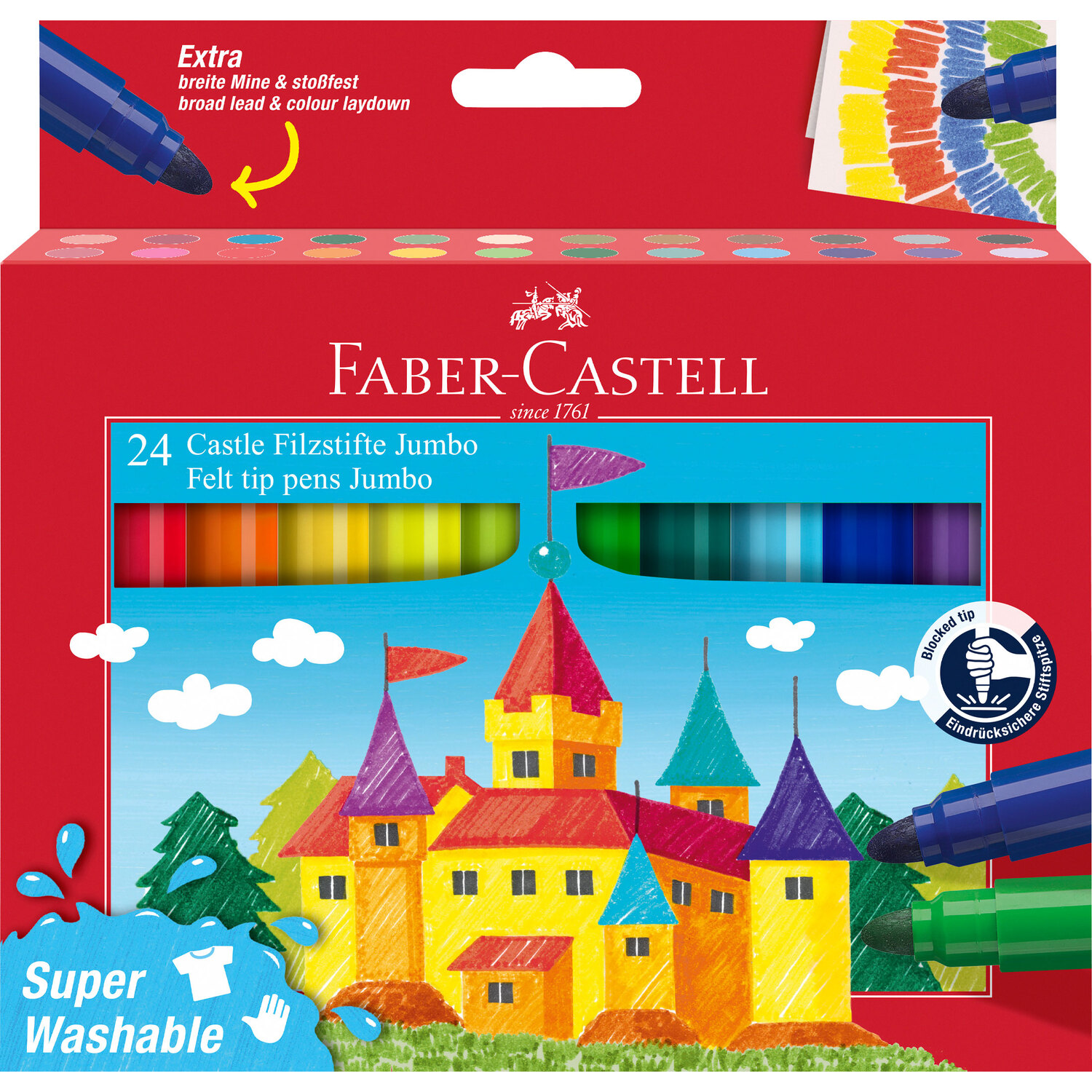 Faber-Castell Feutres Jumbo, 24 feutres