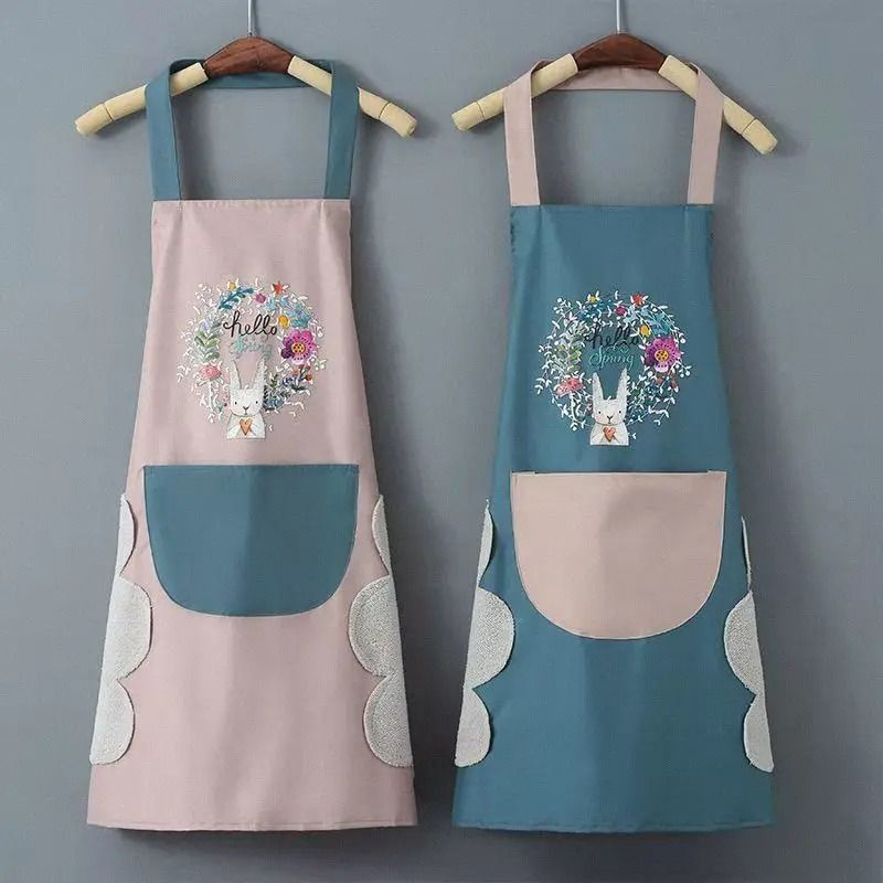 Waterproof Oilproof Cooking Apron Hand Wiping Side Towel Kitchen Chef Apron Waterproof Oilproof Cooking Apron Hand Wiping Side Towel Kitchen Chef Apron
