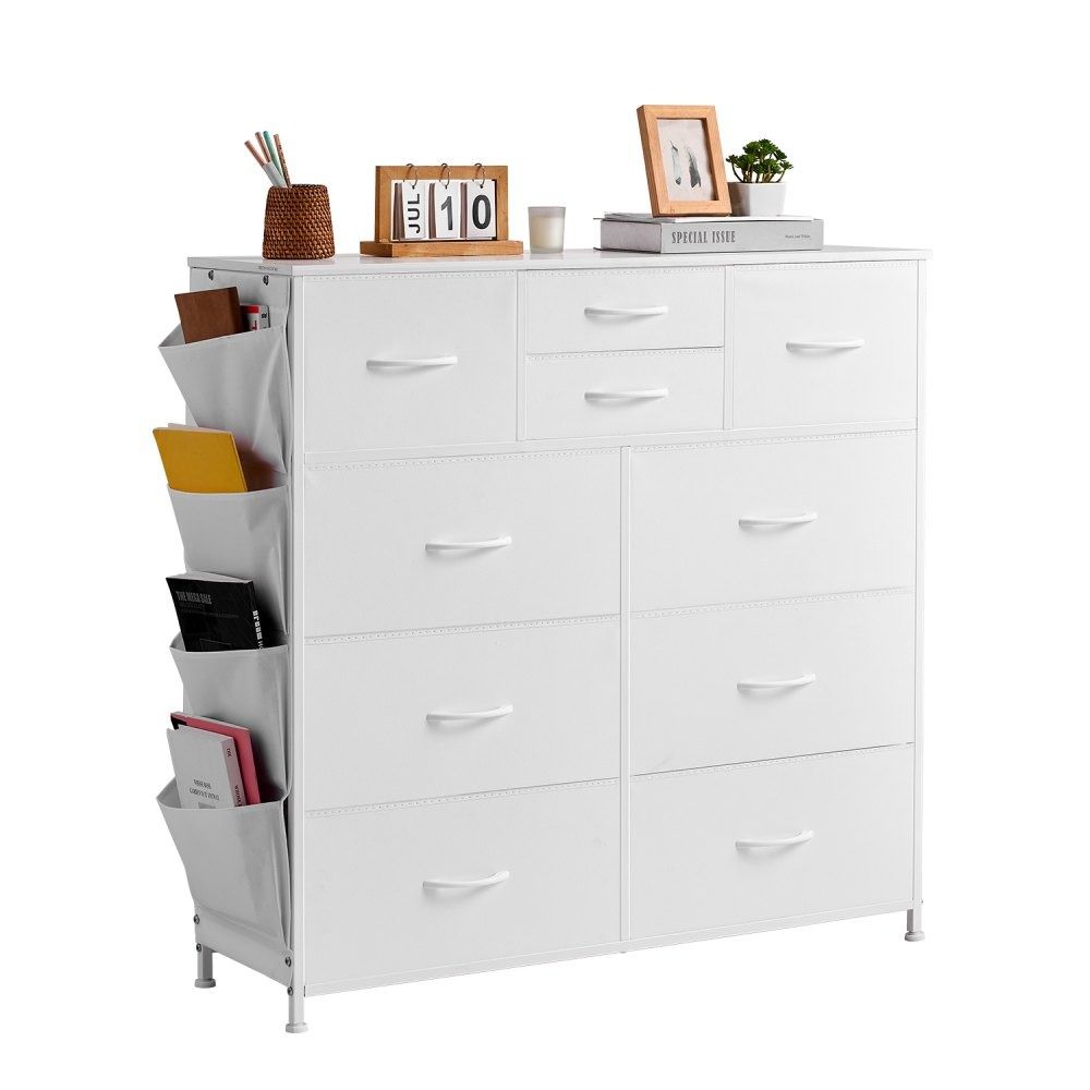 10 Drawer Fabric Dresser With Steel Frame And Storage Bins For Bedroom And Closet 10 Drawer Fabric Dresser With Steel Frame And Storage Bins For Bedroom And Closet