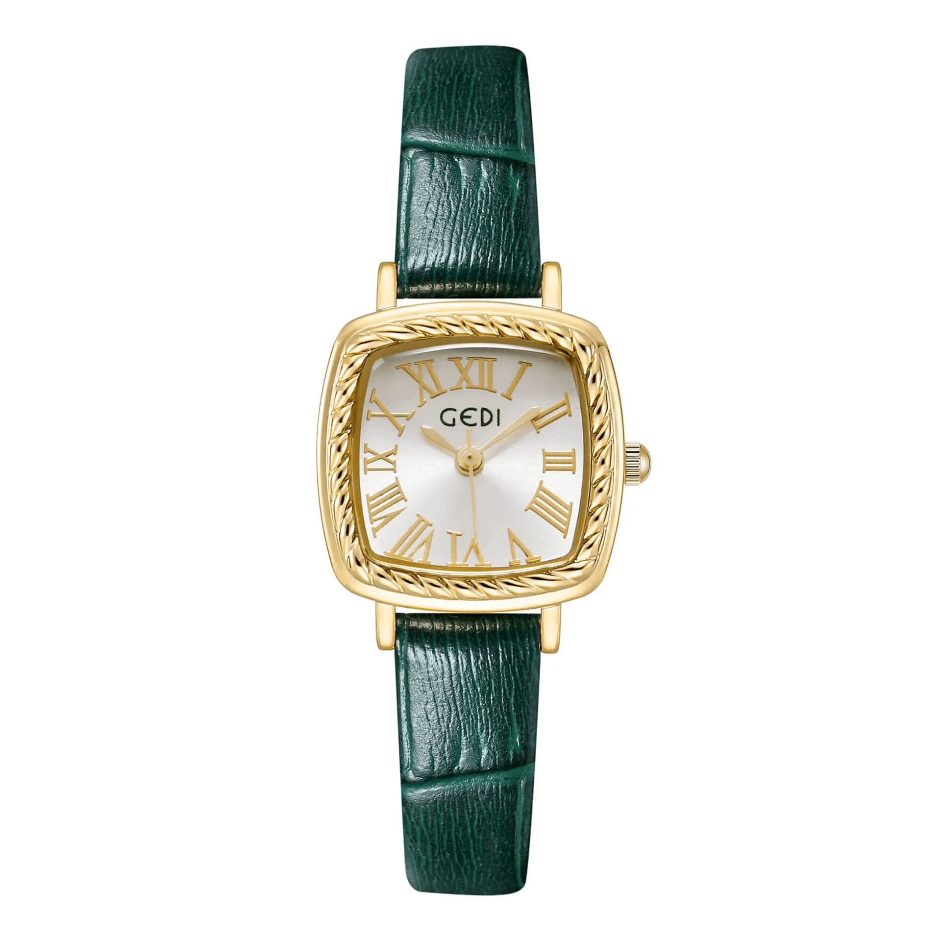 Luxury Square Dial Women Watch Waterproof Quartz Leather Band Watch 1