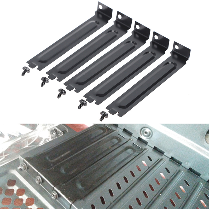 Computer Case PCI Slot Cover Bracket For 5 Expansion Slots With Dust Filter Pressure Plate Computer Case PCI Slot Cover Bracket For 5 Expansion Slots With Dust Filter Pressure Plate