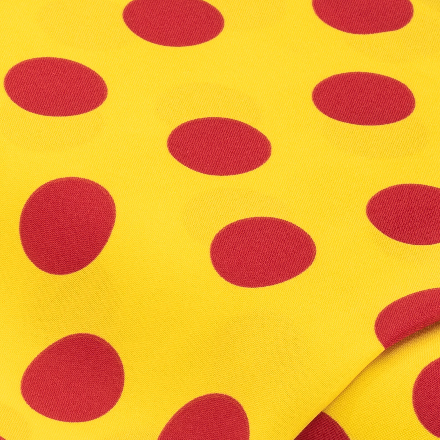 Gabardine Tupfen, gelb/rot