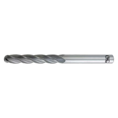 OSG 484-3750-BN11 Ball End Mill,4" L,3/8" Shank dia.